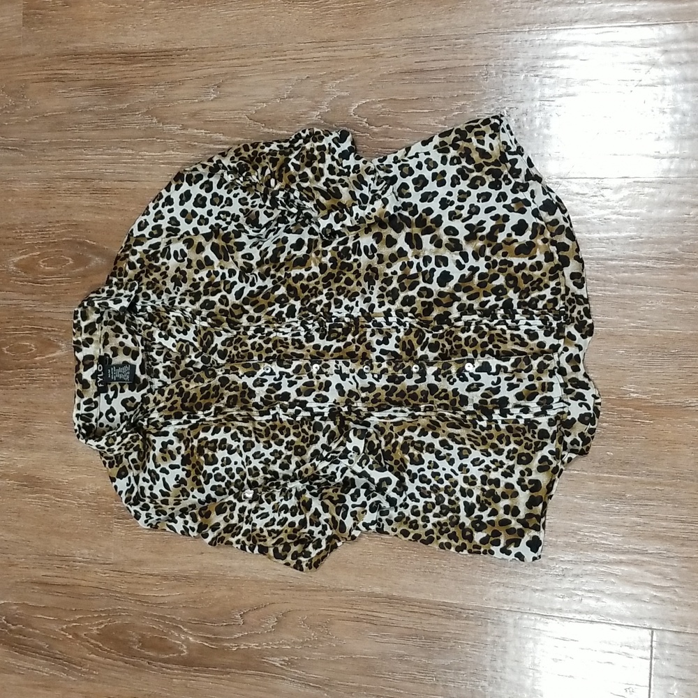 (M) Flyo Leopard Print Lightweight 100% Cotton Vacation Breathable Sustainable
